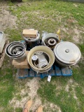 Pallet of stainless pots & rice warmer