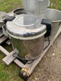 Pallet of stainless pots,pans,& rice warmer