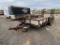 16'x7' Tandem Axles Utility trailer Pipe top, folding ramps 7K Axles with brakes
