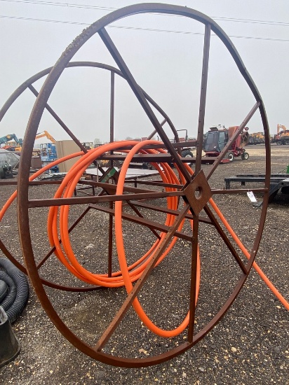 Large Metal Reel with plastic hose