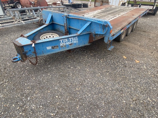 2003 Tem-Trail 16' Flatebed 3- 7K Axles, Pendle hitch