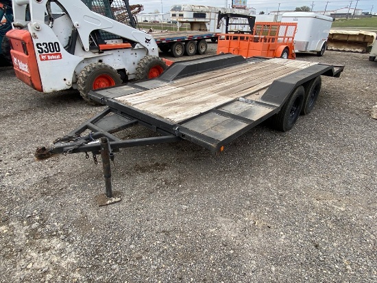 16x7 Car Hauler with tilt Tandem 5200lb Axles roll on fenders