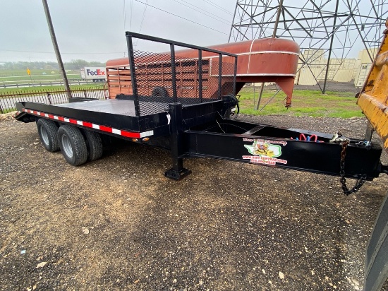 14'x4" Dual Tandem equipment Trailer with folding ramps Pendle Hitch extra heavy duty