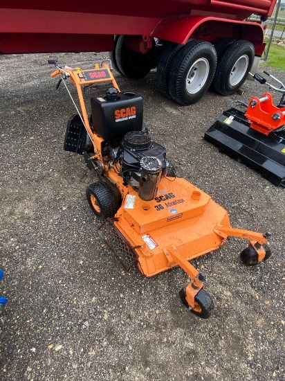 Scag 36" Advantage walk behind mower with velke wheels runs