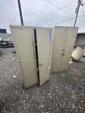 4 Metal Cabinets 2 damaged