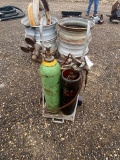 Cutting torch with Bottles & cart  has brazing tip