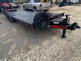 2022 Max D 24' All metal Equipment trailer tandem 7K Axles,roll on  fenders, pull out ramps 12K LB w