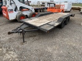 16x7 Car Hauler with tilt Tandem 5200lb Axles roll on fenders