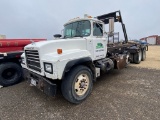 2003 Mack Roll of Truck 9 speed trans needs motor work non running, K Pac 22' Roll off bed with tarp