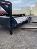 2022 Salvation 24' GN Trailer Tandem 7K Axles, roll on Fenders,rear folding ramps clean title