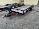20'x7' Pipe top equipment Trailer Tandem 7K Axles with brakes Ramps new floor 2 New tires has title