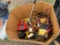Crate full of hammers,wrenches,jumper cables,tool box,files & misc