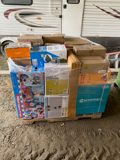 Pallet full of home goods,lights,kids toys misc.