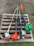 2 Echo,1 stihl weedeaters,electric blower