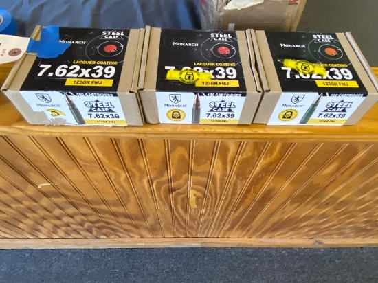 Monarch 7.62x39 (3) 100 round boxes