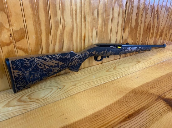 Ruger Model 10/22 22 LR, Engraved Wooden Stock Sn#0021-20429