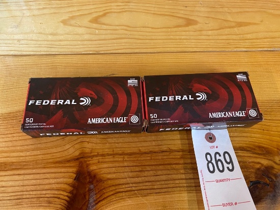 100 Round Federal 380 Auto 95 Gr FMJ