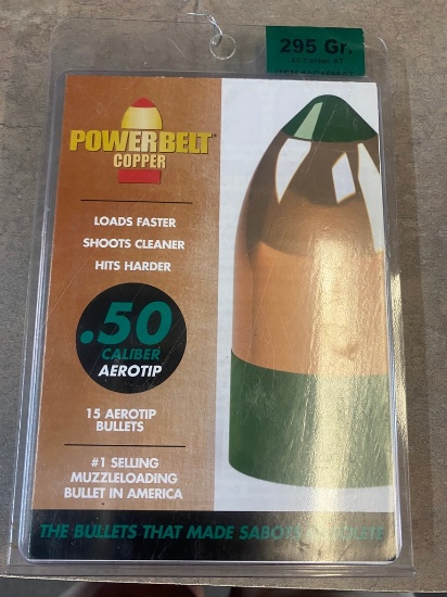 15 .50 Cal Aerotip bullets