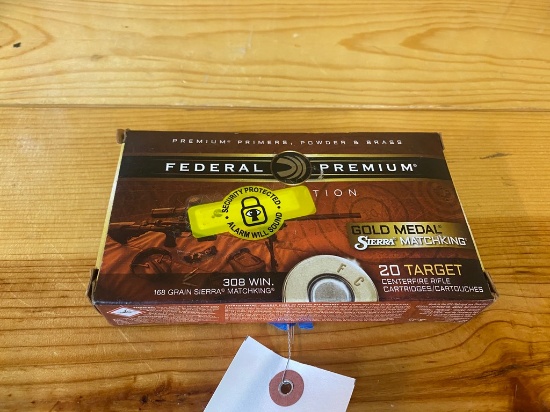 Federal Premium gold Medal Sierra Matchking 168 Grain 20 rounds
