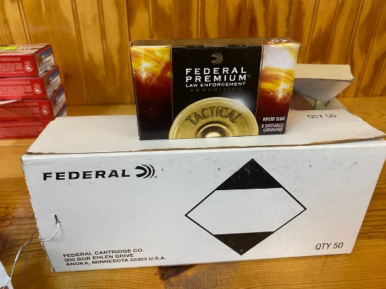 Federal Premium 12 Gauge 2 3/4 Hydra-Shok HP rifled 5 Lug 50 Rounds