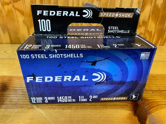 100 Rounds of 12 gauge Steel Shot Federal