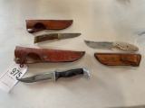 3-Knifes with sheaths
