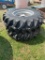 2-9.5x16 R1 Tractor Tires on rims