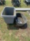 Rubbermaid Cart with wheel, and plastic tote