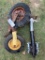 Trailer Jack & 2 Brush hog Wheels