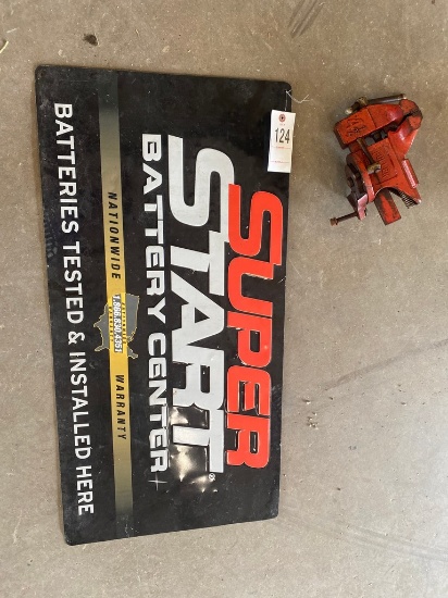 Supe Start Metal Sign/& Vice