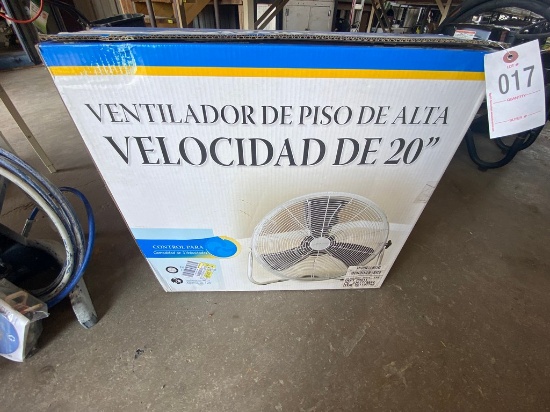 20" high Velocity Floor Fan