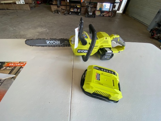 Ryobi 40V Chain Saw with Battery & charger
