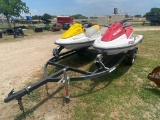 2001 & 2008 Polaris Virage Jet Skis Double trailer Needs Batteries They Do Run Has Title for Jet Ski