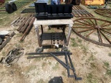 Metal Cart with ladder rack, corner cover