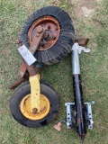 Trailer Jack & 2 Brush hog Wheels