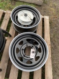 2-Black trailer Wheels