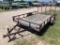 7x12 Utility Trailer with Gate Hitch bent on trailer