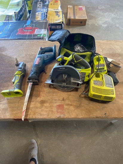 Ryobi 18V Saw,Multi tool & Saw Zall Battery & charger