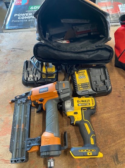Dewalt 20V Max Impact with charger & Ridgid Staple Gun