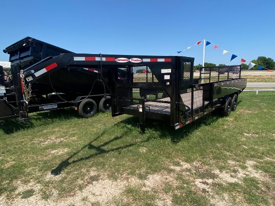 2023 Genesis 20ft. Utility Trailer 6 Lug Axles with ramps & side boxes has title