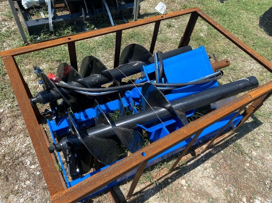 Agrotk Quick Attach Hydraulic Auger With 6'x12'x14" Bit