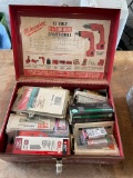 box of Nails & staples,tool box