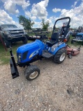 New Holland T1110 Sensitrak 4WD 1703 Hrs Diesel With bush Hog RDTH60 5' Mower