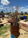 Barrel of T post & rebar