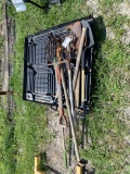 3 Shovels,Hay Rake,Pic,36' Pipe Wrench