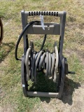 55 Gallon Drum Cart with water hose reel