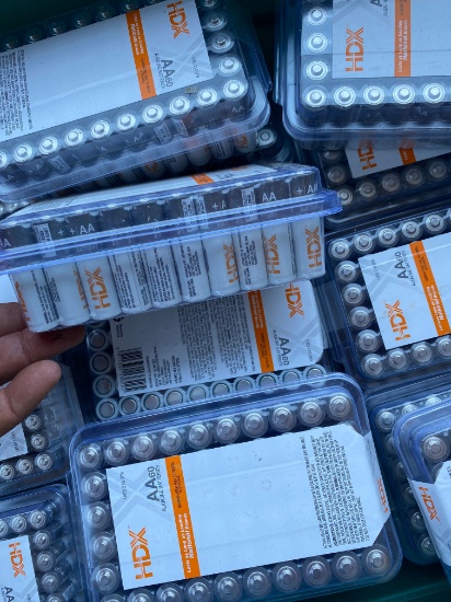 Tote of AA & AAA Batteries