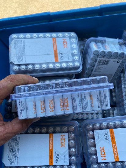 Tote of AA & AAA Batteries