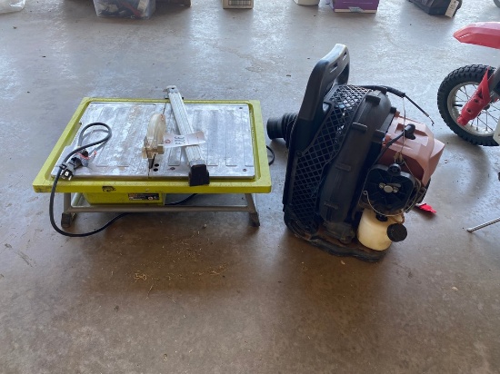 Ryobi Tile Saw & Craftsman Blower