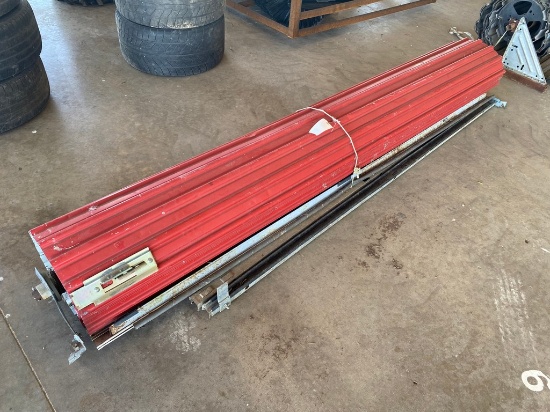 8x8 roll  up door with tracks Red